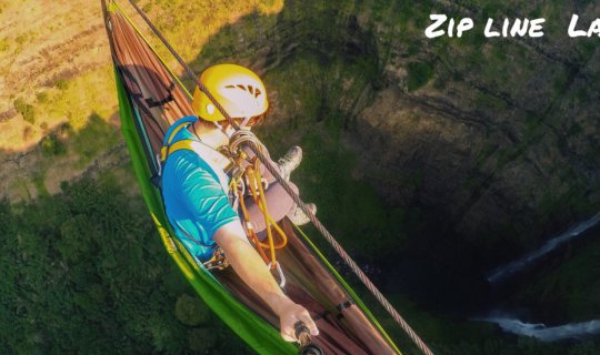 Cover Adventurous Zipline Across Tad Fane Waterfall in Southern Laos!...