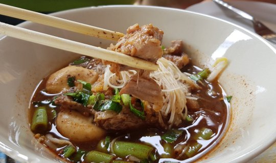 Cover Savoring Boat Noodles at the Riverside Garden House....