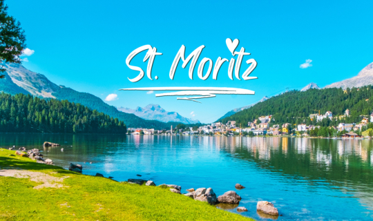 Cover St. Moritz, a beautiful resort town in Switzerland...